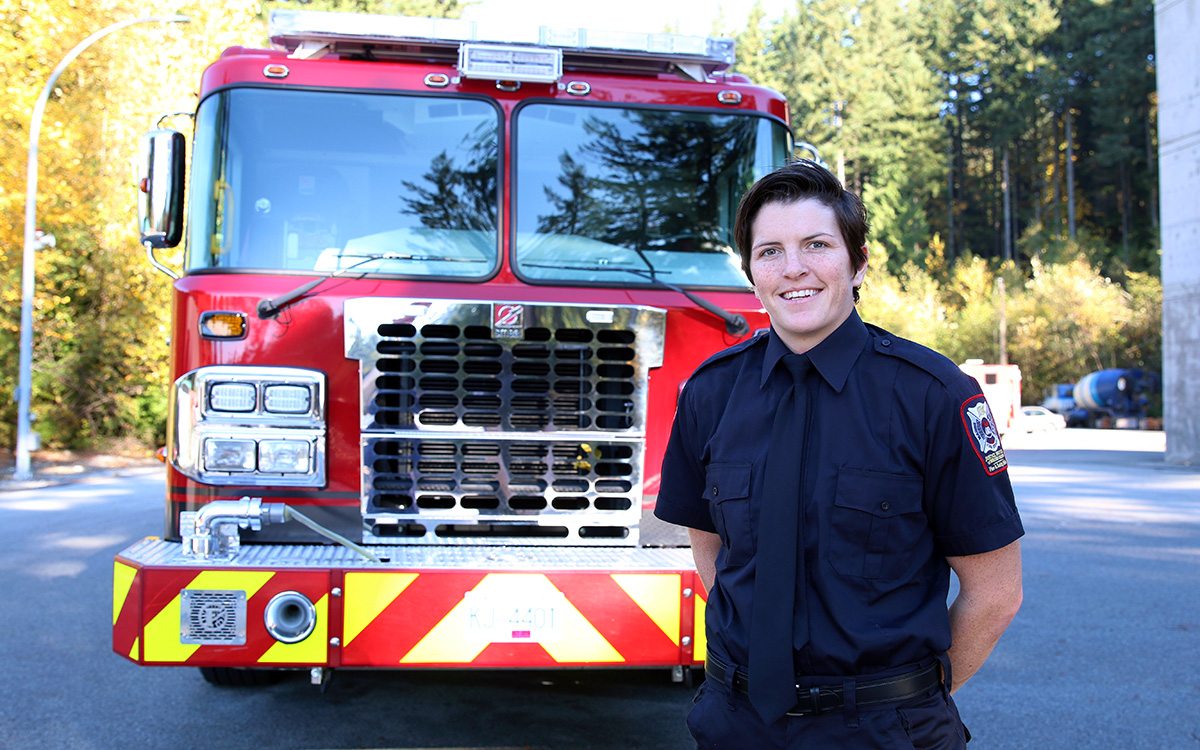 Britt Benn won a bronze medal in women’s rugby at the 2016 Olympic Games. Now she’s enrolled in JIBC’s Fire Fighting Technologies Certificate program as she pursues her career goal of finding another team to join, this time as a firefighter.