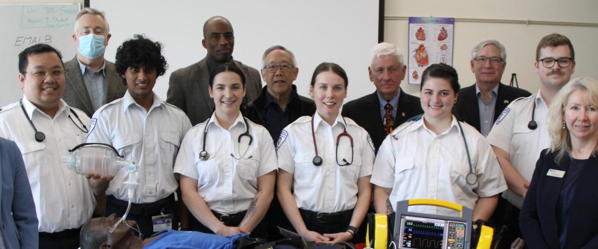 Giving to JIBC group of Paramedicine students