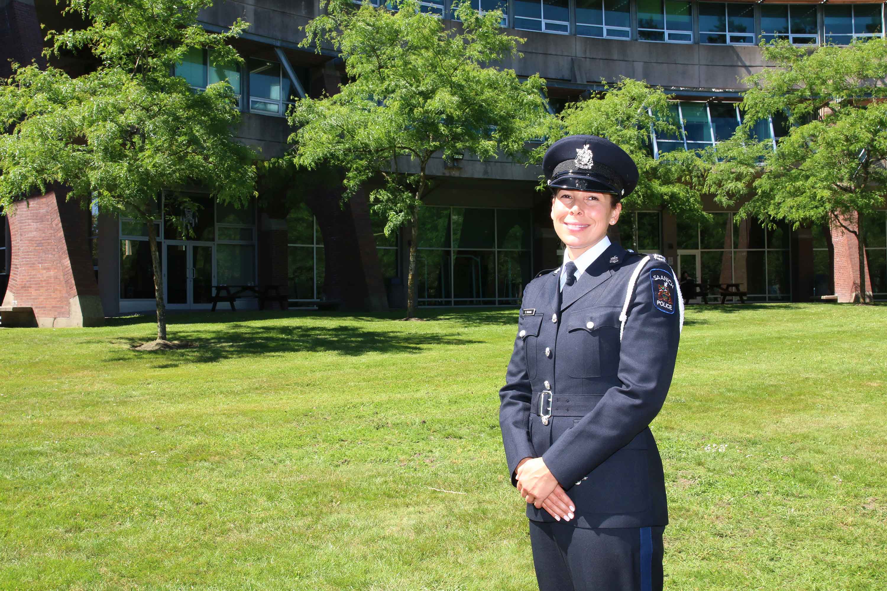 Const. Nichols is a JIBC grad who is now an officer with Saanich Police.