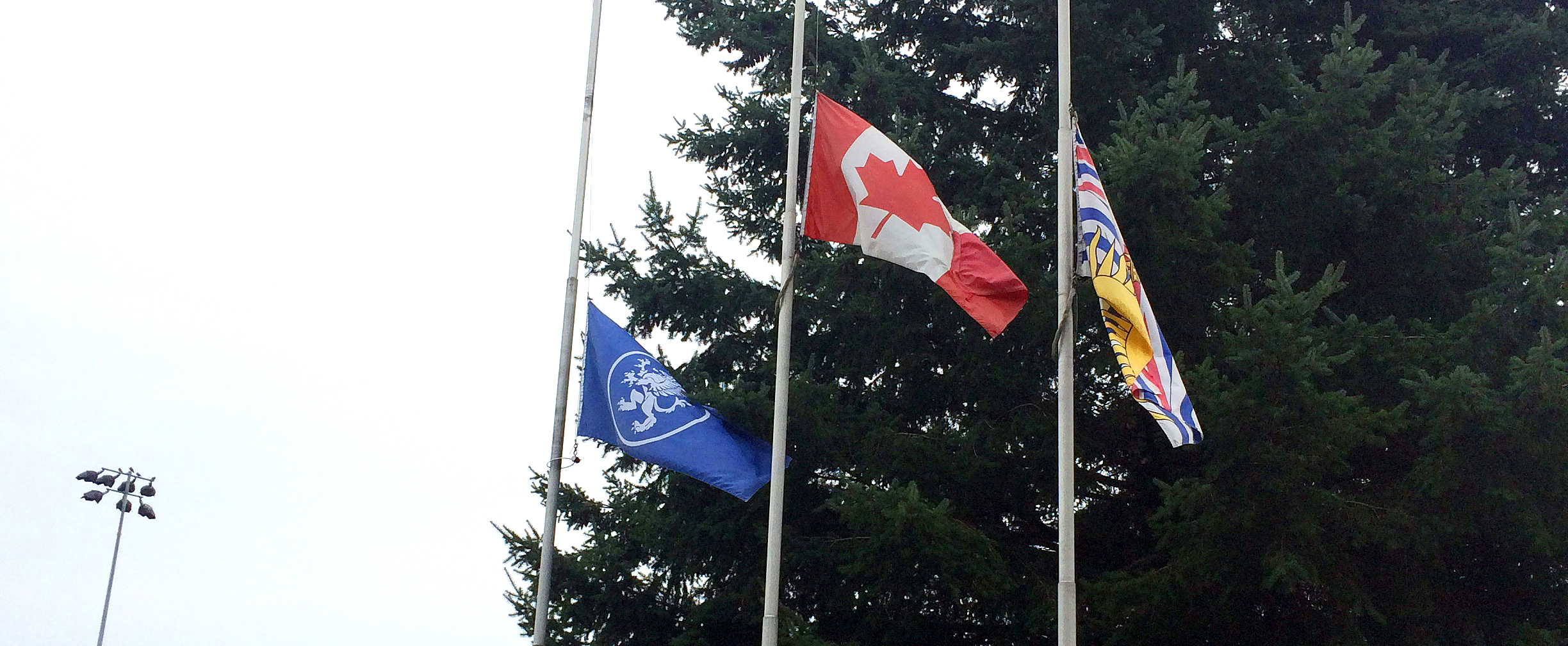 flags half mast JIBC
