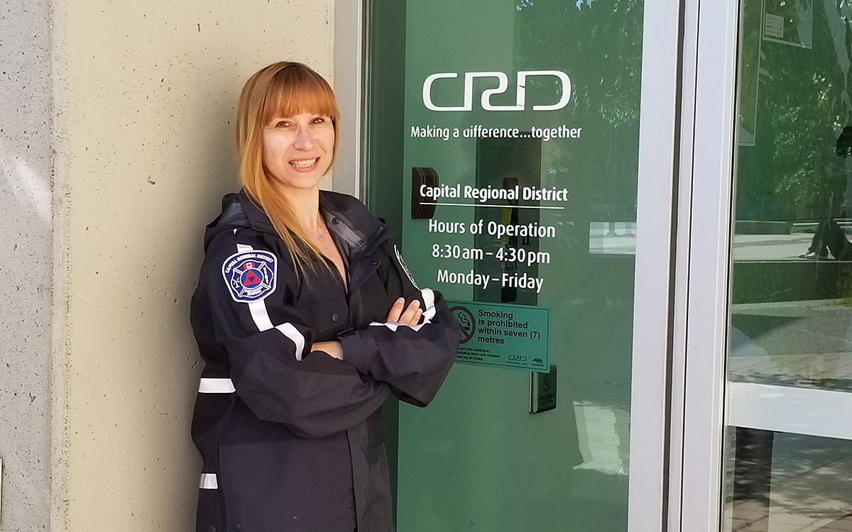 Melodie Hutmacher is now working in her dream job in emergency management after learning of the growing field and completing JIBC’s Bachelor of Emergency and Security Management Studies program.