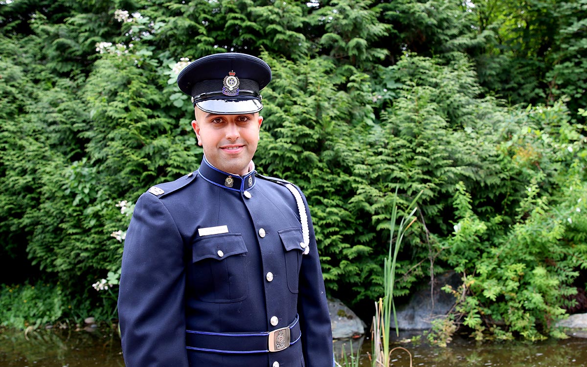 Ramandeep Randhawa says his JIBC Law Enforcement Studies instructors went "above and beyond" in helping him achieve his career goals.