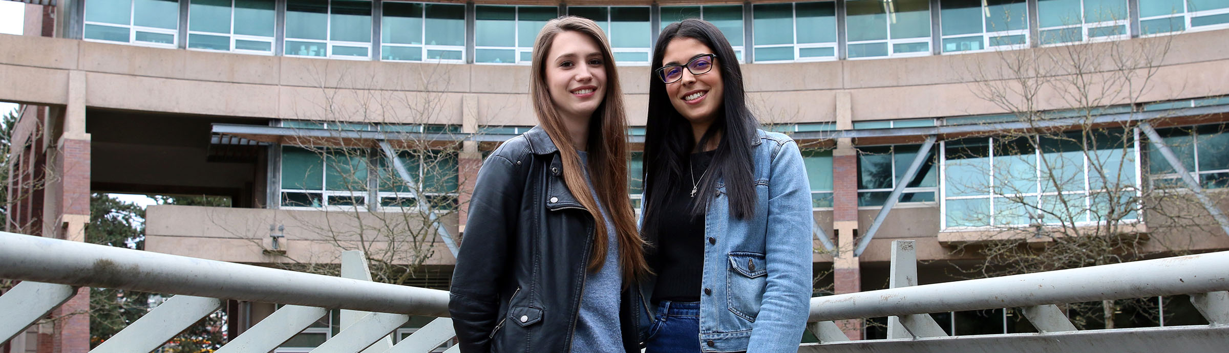 Emily Bird, left, and Rachele Cabboi saw their international exchange experience at JIBC as a once-in-a-lifetime opportunity that enhanced their studies.