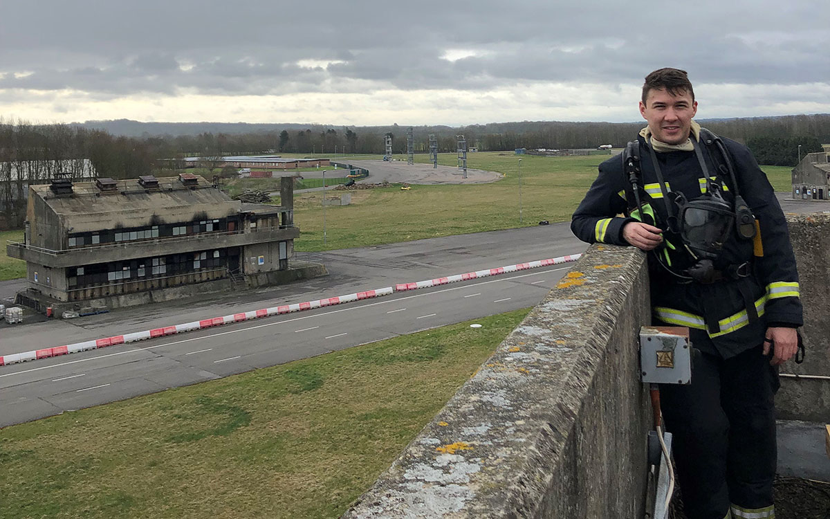 After graduating from JIBC, Nick Cirillo received the Irving K. Barber One World International Scholarship which gave him the chance to train at the Fire Service College in Moreton-in-Marsh, UK.