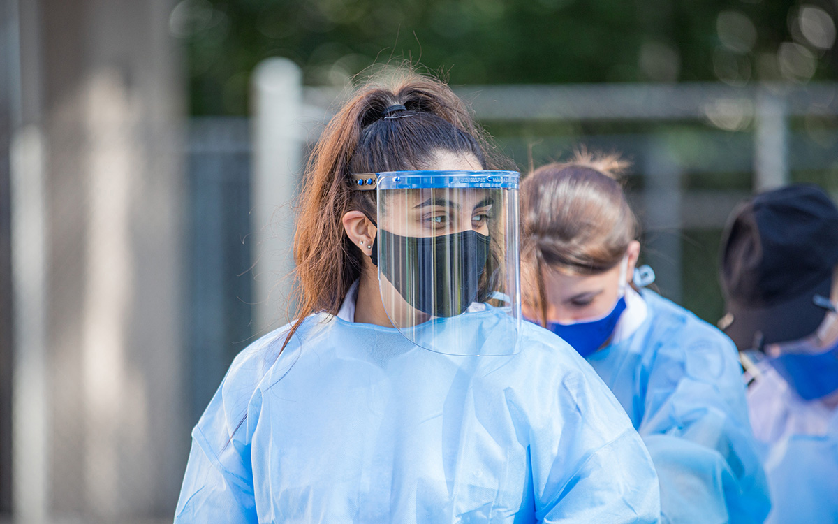 Primary Care Paramedic student Jessica Sandhu been impressed at JIBC instructors' continual emphasis on building good safety habits.