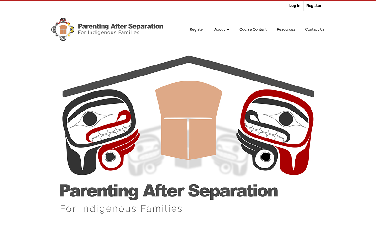 Screenshot of Parenting After Separation - Indigenous Families, an online course produced by JIBC which recently won two Horizons Interactive Awards. 