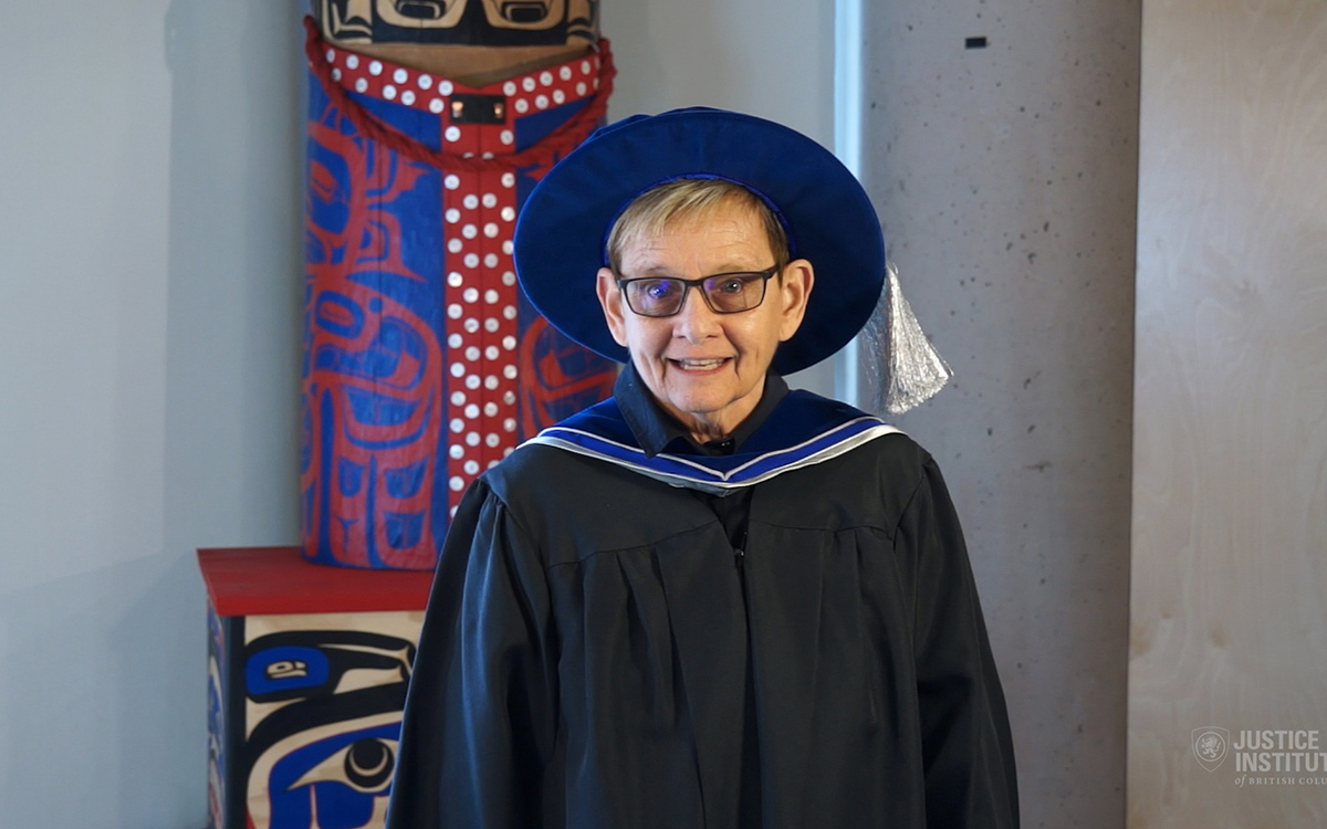 Dr. Nancy Poole speaks following conferring of her honorary degree.
