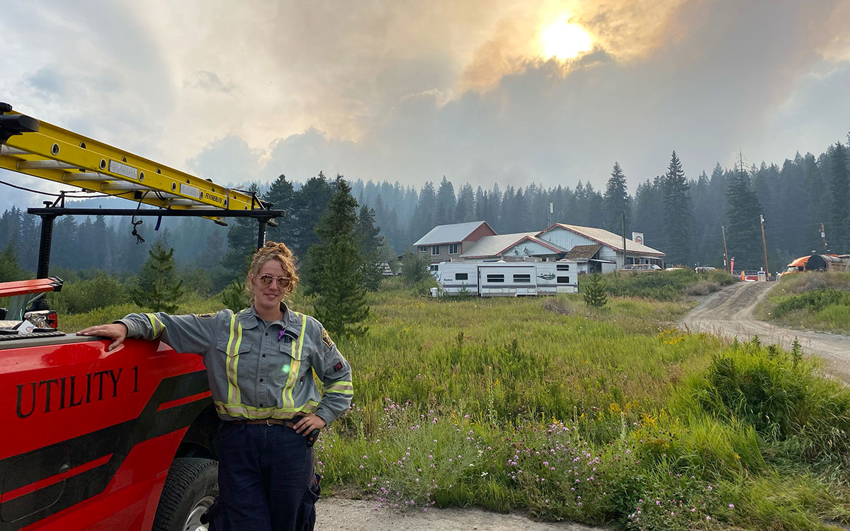 After graduating from JIBC, Danielle Nellestyn was deployed with her volunteer fire department to fight wildfires in the Okanagan-Similkameen.