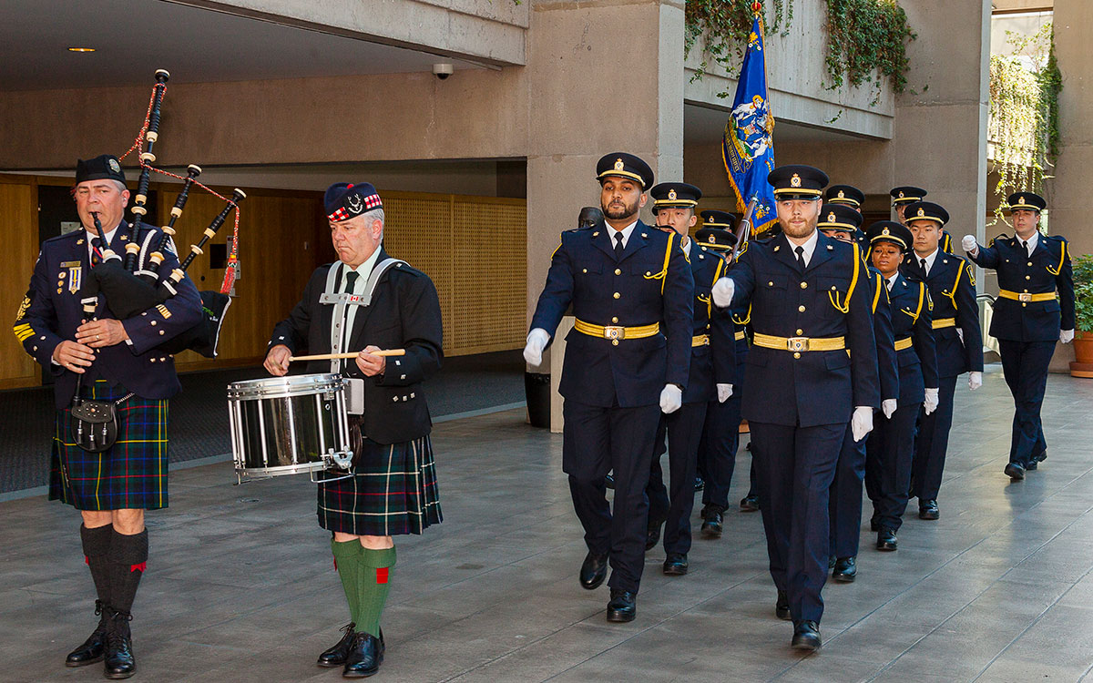 The latest class of recruits to the BC Sheriff Service graduated in a ceremony at the Vancouver Law Courts on June 30, 2022.