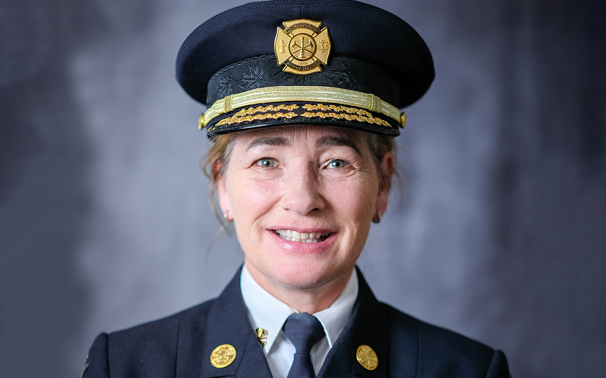 Vancouver Fire Chief Karen Fry in dress uniform. 
