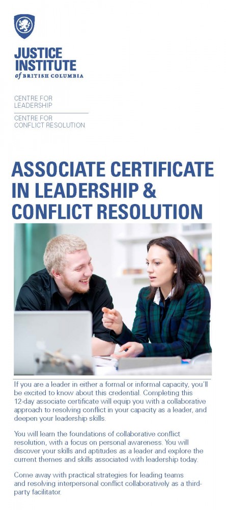 Associate Certificate In Leadership Conflict Resolution - 