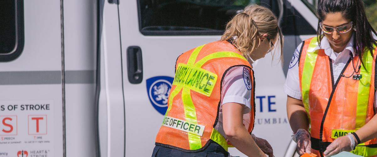 JIBC paramedic students in training