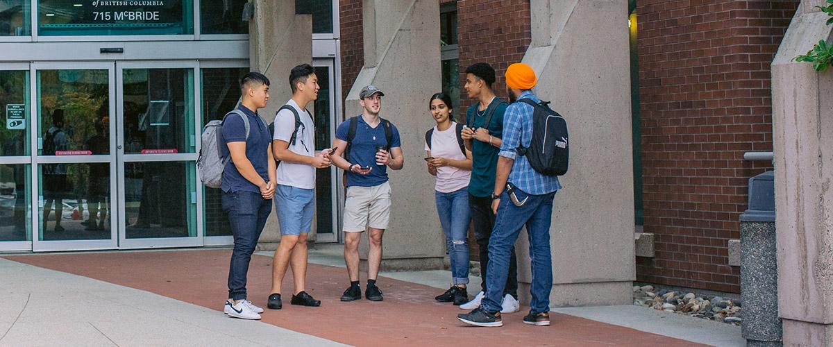 JIBC students at the main entrance