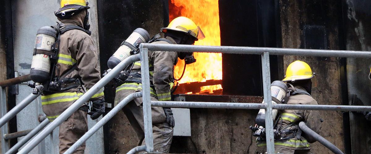 JIBC firefighter training