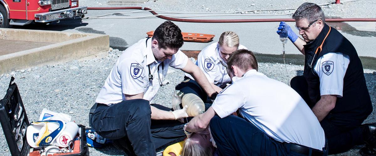 JIBC paramedic students in training