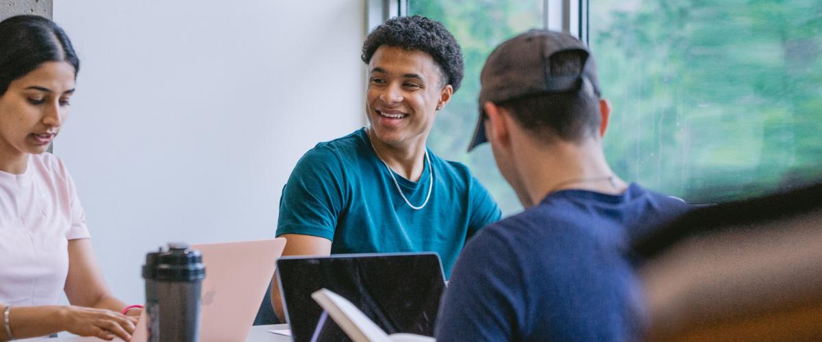 Students at the JIBC main campus library
