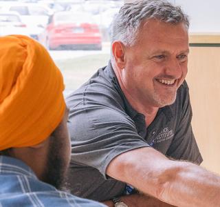 JIBC President taking to students