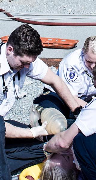 JIBC paramedic students in training