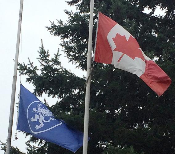 JIBC flags at half-mast