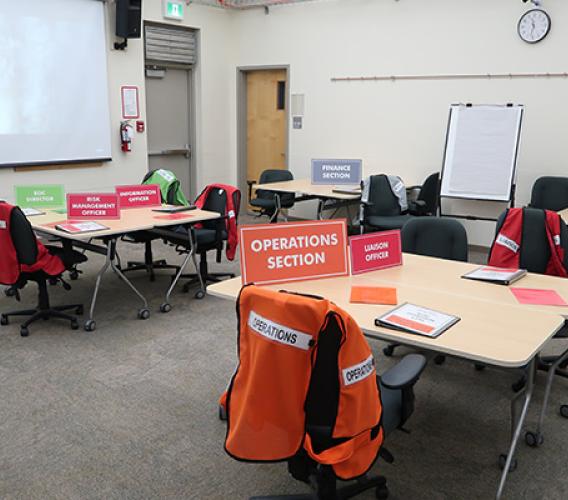 JIBC Emergency Operations Centre training room