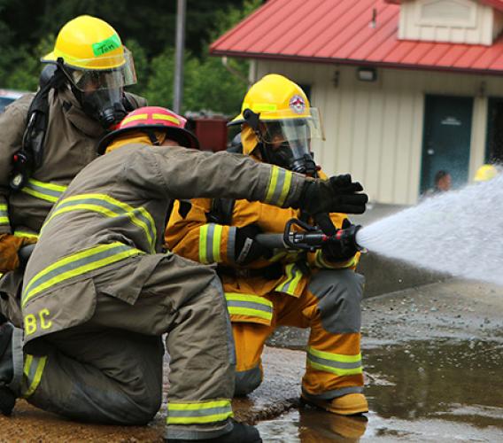 JIBC firefighter training