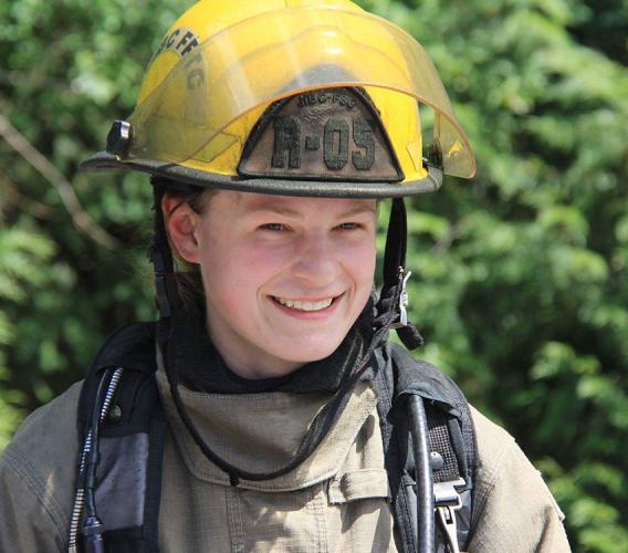 A year after completing the Fire Fighting Technologies Certificate program at JIBC, Ashley Long was promoted to a career firefighter position with a local fire department. 