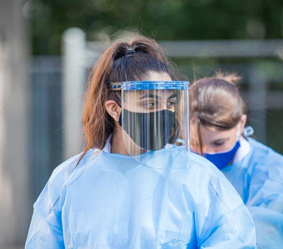 Primary Care Paramedic student Jessica Sandhu been impressed at JIBC instructors' continual emphasis on building good safety habits.