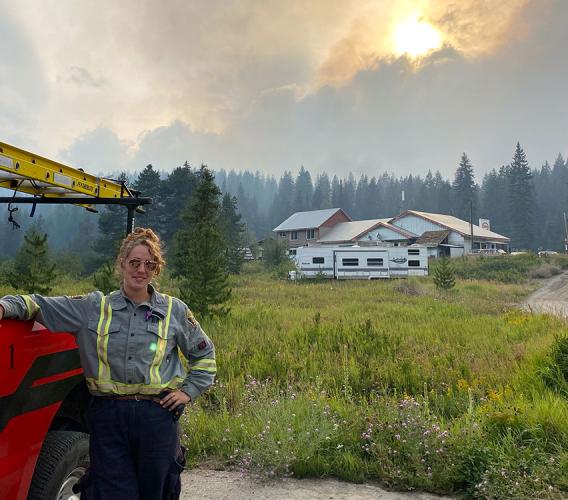 After graduating from JIBC Danielle Nellestyn was deployed with her volunteer fire department to fight wildfires in the Okanaga-Similkameen.