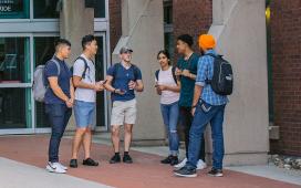JIBC students at the main entrance