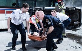 First Responders in a bus crash