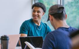 Students at the JIBC main campus library