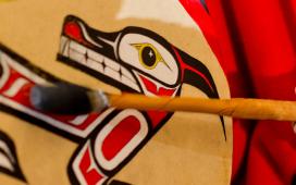Indigenous drumming circle ar JIBC