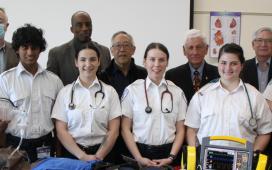 Giving to JIBC group of Paramedicine students