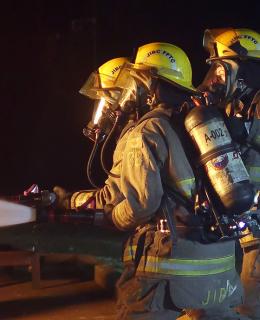 The hands-on, live-fire training for the part-time version of JIBC’s FFTC program is held on evenings and weekends over seven weeks.