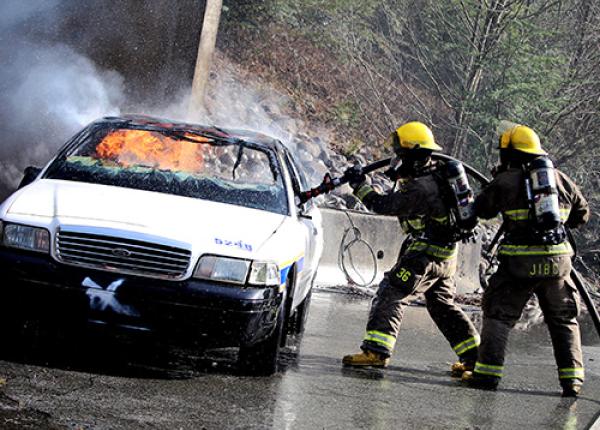 JIBC firefighter training