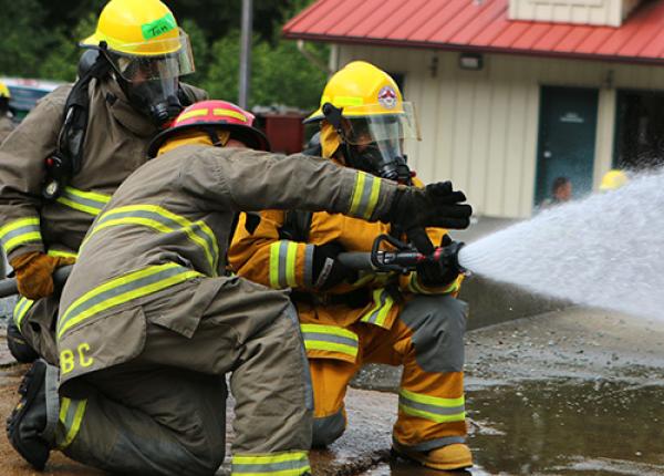 JIBC firefighter training