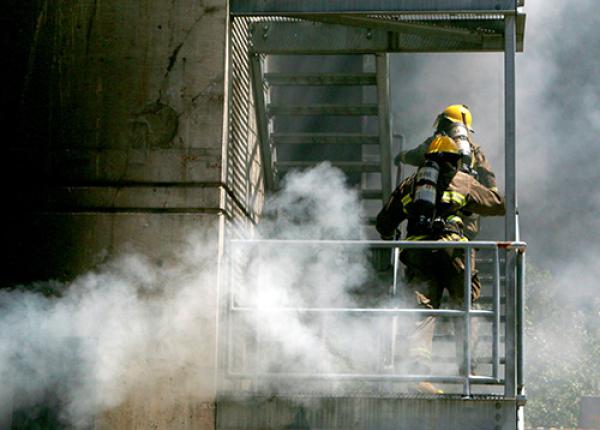 JIBC firefighter training