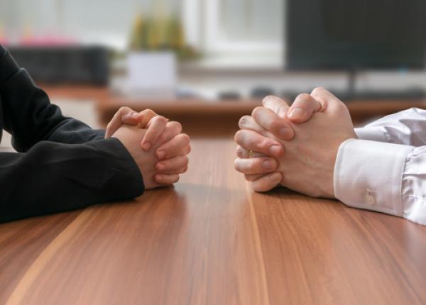 Hands on the table