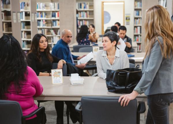 JIBC students at the main campus library