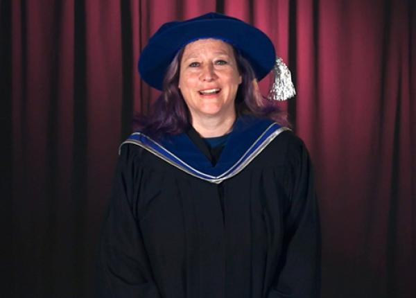 Sharon Sutherland is the honorary degree recipient at the 2021 Spring Convocation.