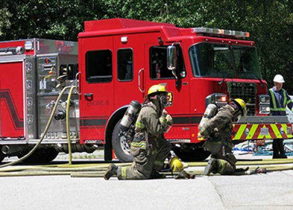 Fire student demonstration