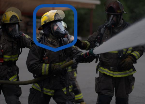 Fire fighter protecting what matters most